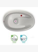 OKBaby Bebek Banyo Seti Bella Bebek Banyo Seti Dijital Termometreli Çift Yönlü Bebek Küveti & Splash Bebek Duşu A. Gri - Görsel 4