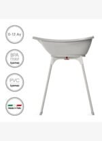 OKBaby Bebek Banyo Seti Bella Dijital Termometreli Çift Yönlü Küveti & Küvet Taşıyıcı A. Gri - Görsel 3