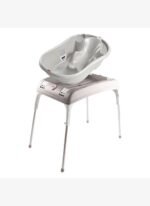 OKBaby Bebek Banyo Seti Onda Dijital Termometreli Çift Yönlü Bebek Küveti A. Gri & Bebek Küvet Taşıyıcı