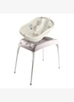 OKBaby Bebek Banyo Seti Onda Dijital Termometreli Çift Yönlü Bebek Küveti K. Beyaz & Bebek Küvet Taşıyıcı