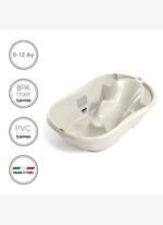 OKBaby Bebek Banyo Seti Onda Dijital Termometreli Çift Yönlü Bebek Küveti K. Beyaz & Bebek Küvet Taşıyıcı - Görsel 3