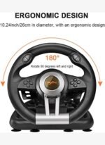 PXN V3 PRO PS3/PS4/PC/XBOX ONE/XBOXSERİES/NİNTENDO UYUMLU DİREKSİYON SETİ SİYAH - Görsel 4