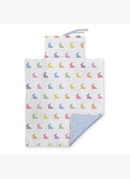 Deux Lapins Rainbow Lapin Blue - Müslin Bebek Alt Açma Matı
