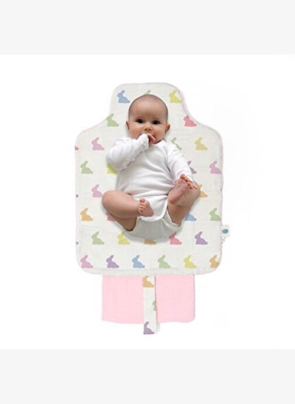 Deux Lapins Rainbow Lapin Pink - Müslin Bebek Pratik Alt Açma Matı