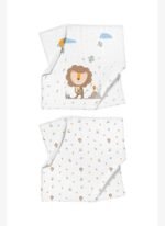 Casadora Baby Simba %100 Organik Pamuk Müslin 2'li Örtü Seti 90 x 90 cm - Görsel 2