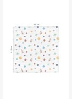 Casadora Baby Space Planet %100 Organik Pamuk Yıkanmış Müslin Örtü 115 x 115 cm - Görsel 2