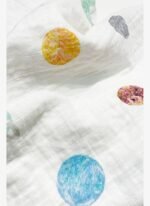 Casadora Baby Space Planet %100 Organik Pamuk Yıkanmış Müslin Örtü 115 x 115 cm - Görsel 4