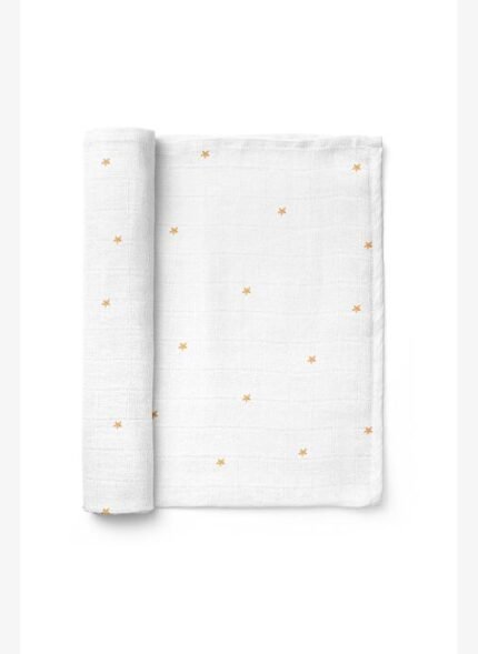 Casadora Baby Stars %100 Organik Pamuk Yıkanmış Müslin Örtü 115 x 115 cm