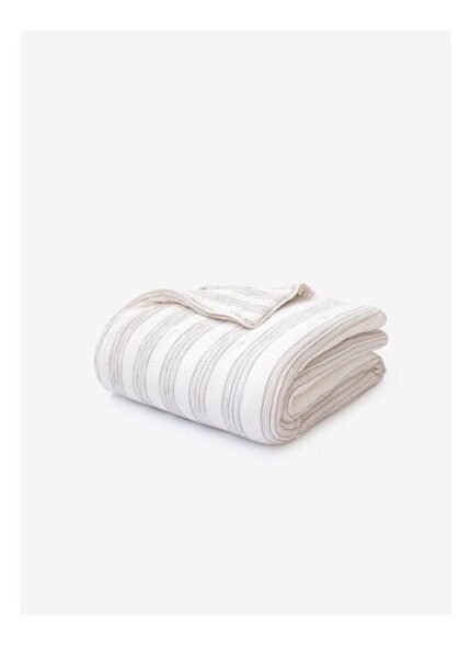 Barine Striped Comfy Yorgan Beyaz / Gri 245x245