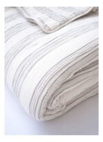 Barine Striped Comfy Yorgan Beyaz / Gri 245x245 - Görsel 2