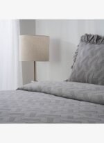 Ecocotton Tanya Çift Kişilik Pike Yatak Örtüsü Takımı %100 Pamuk Dokuma Gri 260X240 Cm - Görsel 2