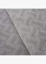 Ecocotton Tanya Çift Kişilik Pike Yatak Örtüsü Takımı %100 Pamuk Dokuma Gri 260X240 Cm - Görsel 4