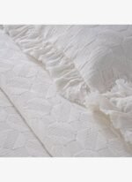 Ecocotton Tanya Çift Kişilik Pike Yatak Örtüsü Takımı %100 Pamuk Dokuma Krem 260X240 Cm - Görsel 2
