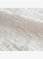Ecocotton Tanya Çift Kişilik Pike Yatak Örtüsü Takımı %100 Pamuk Dokuma Krem 260X240 Cm - Görsel 3