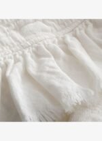 Ecocotton Tanya Çift Kişilik Pike Yatak Örtüsü Takımı %100 Pamuk Dokuma Krem 260X240 Cm - Görsel 4