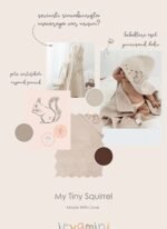 İrya Tiny Squirrel Organik Pamuk Nakışlı Çocuk Panço Bej - Görsel 3