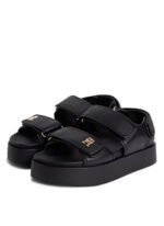 Tommy Hilfiger Siyah Kadın Deri Sandalet FW0FW09119BDS - Görsel 2