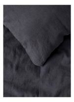 Barine Washed Linen Keten Çift Kişilik Nevresim Antrasit 200x220 - Görsel 4