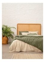 Barine Washed Linen Keten Çift Kişilik Nevresim Haki 200x220 - Görsel 2