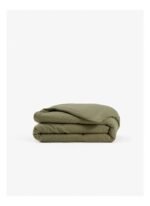 Barine Washed Linen Keten Çift Kişilik Nevresim Haki 200x220 - Görsel 4