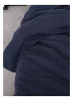 Barine Washed Linen Keten Çift Kişilik Nevresim Indigo 200x220 - Görsel 3