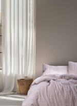 Barine Washed Linen Keten Çift Kişilik Nevresim Lila 200x220 - Görsel 4