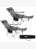 Wejoy AeroComfort Lounge 2'li Set 4 Pozisyonlu Yatabilen Kamp Sandalyesi Gry/Blk