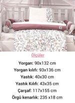 Wellgro 6 Parça Flower Beşik & Karyola Uyku Seti - Görsel 3
