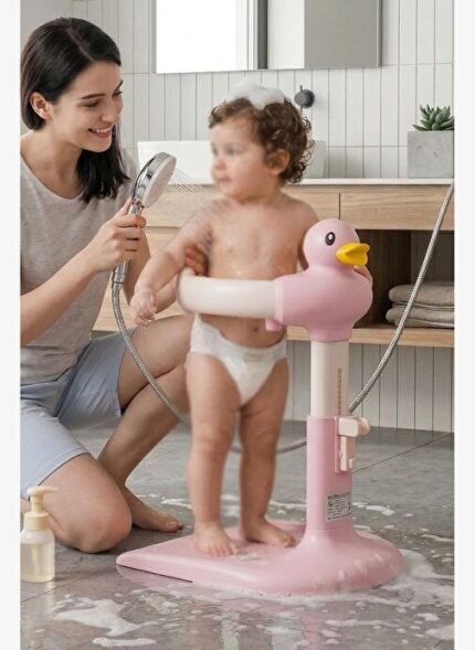 Wellgro HoldMe Bebek Banyo Duş Standı Pembe
