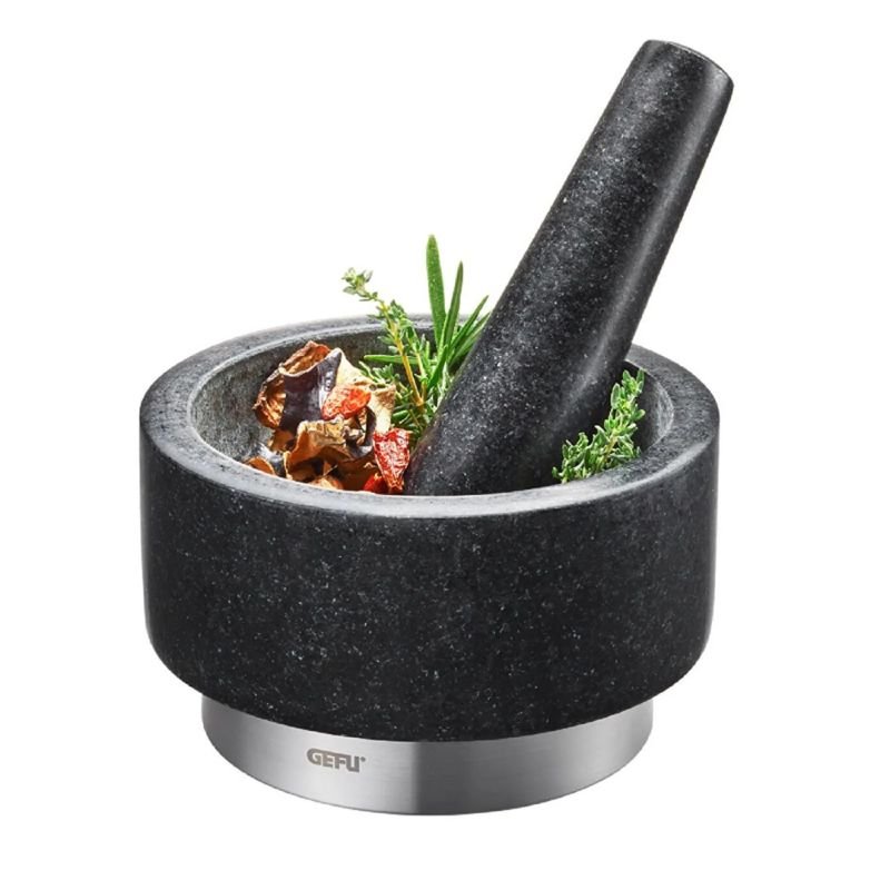 tryoshop-gefu-35300-mortar-and-pestle-black-stainless-steel-granite-stainless-steel-2349172 GEFU 35300 Mortar and