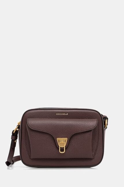 coccinelle kırmızı deri crossbody