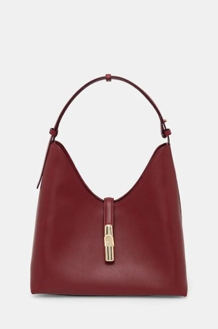 furla kırmızı deri çanta