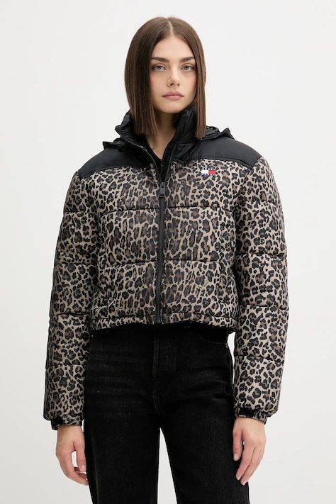 AW25-KUD0E6-89A_F1 Tommy Jeans Kahverengi Kış