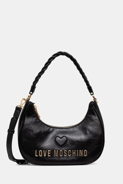love moschino siyah deri