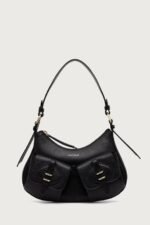 coccinelle siyah deri hobo