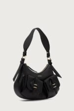 coccinelle siyah deri hobo