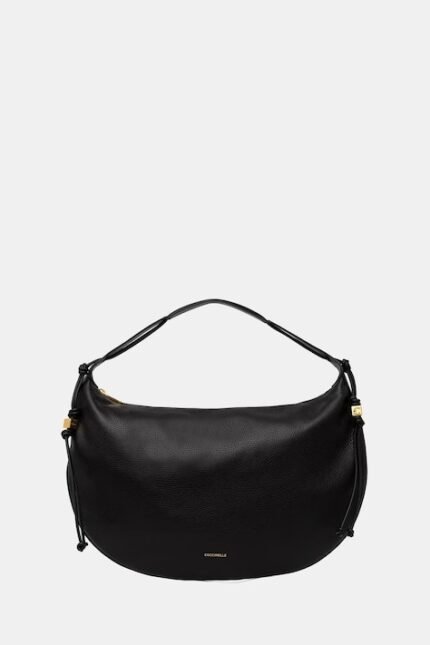 coccinelle siyah deri hobo