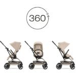 Cybex Gold Eezy S Twist +2 3'ü 1 Arada Bebek Arabası Seti - Badem Beji / Taupe Şase  - Görsel 3