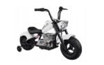 24V Çocuk Akülü Chopper Motosiklet - Beyaz (Yan Tekerlek Seti ile, 80 kg Kapasite) - Görsel 5
