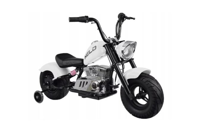 24V Çocuk Akülü Chopper Motosiklet - Beyaz (Yan Tekerlek Seti ile, 80 kg Kapasite) - Görsel 5