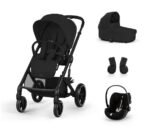Cybex Balios S Lux 3ü 1 Arada Bebek Arabası ve Travel Sistem (Portbebe + Cloud G Oto Koltuğu) - Moon Black