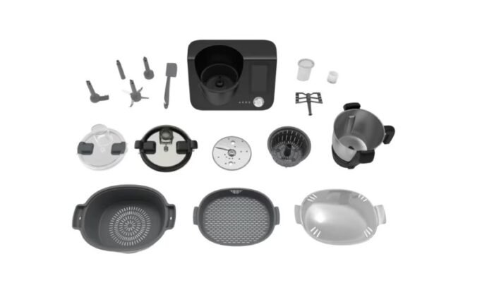 AENO CR1S GastroLab 20'si 1 Arada Akıllı Mutfak Robotu - 1000W, Wi-Fi, Siyah/Gri (3.5 Litre) - Görsel 3