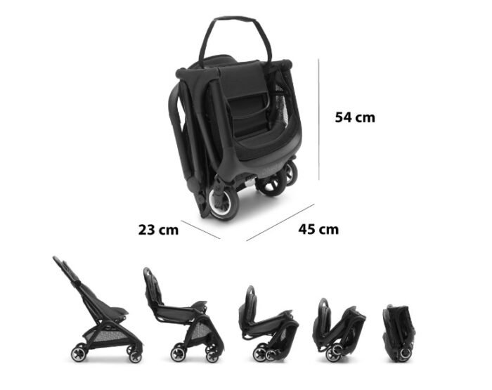 Bugaboo Butterfly Ultra Kompakt Bebek Arabası - Black / Midnight Black (Siyah) - Görsel 2