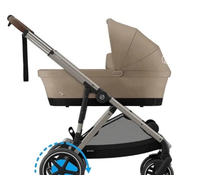 Cybex e-Gazelle S Akıllı Elektrikli Bebek Arabası - Eğim Destekli ve Sallama Fonksiyonlu-Almond Bej - Görsel 3