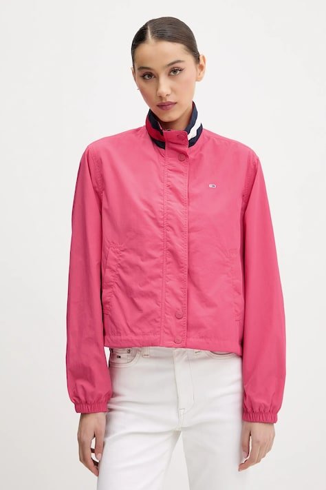 SS25-KUD0PP-42X_F1 Tommy Jeans Pembe Kadın