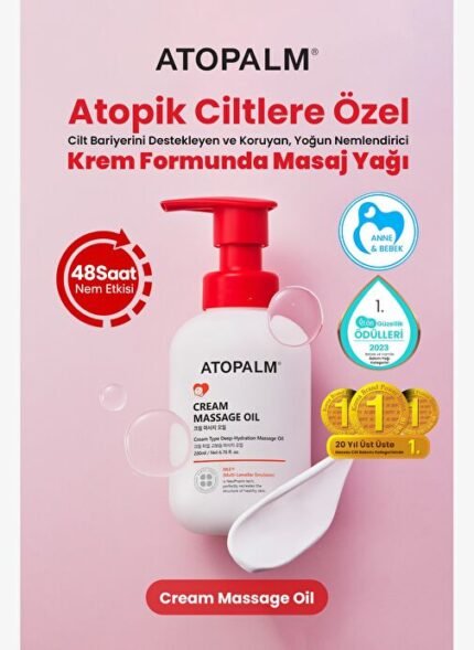 Atopalm Atopik Ciltler İçin Yoğun Nemlendirici, Krem Formunda Masaj Yağı ATOPALM Cream Massage Oil