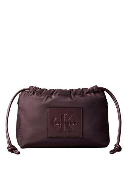 Calvin Klein Bordo Kadın Çapraz Çanta NYLON DRAWSTRING SMALL CROSSBODY