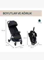 Chicco GLEE BEBEK ARABASI UNEVEN BLACK - Görsel 4