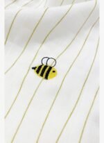 Casadora Baby Happy Bee Nakışlı %100 Organik Pamuk Müslin 2'li Örtü Seti 90 x 90 cm - Görsel 3