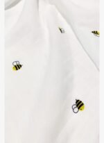 Casadora Baby Happy Bee Nakışlı %100 Organik Pamuk Müslin 2'li Örtü Seti 90 x 90 cm - Görsel 4